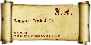 Magyar András névjegykártya
