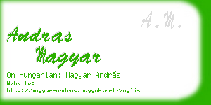 andras magyar business card